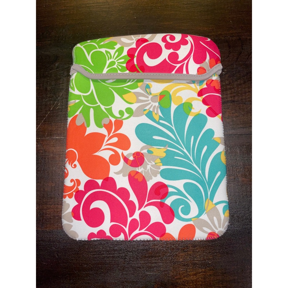 Thirty One Floral Sleeve Tablet iPad‎ Kindle Cover Pouch Case Bright Colors